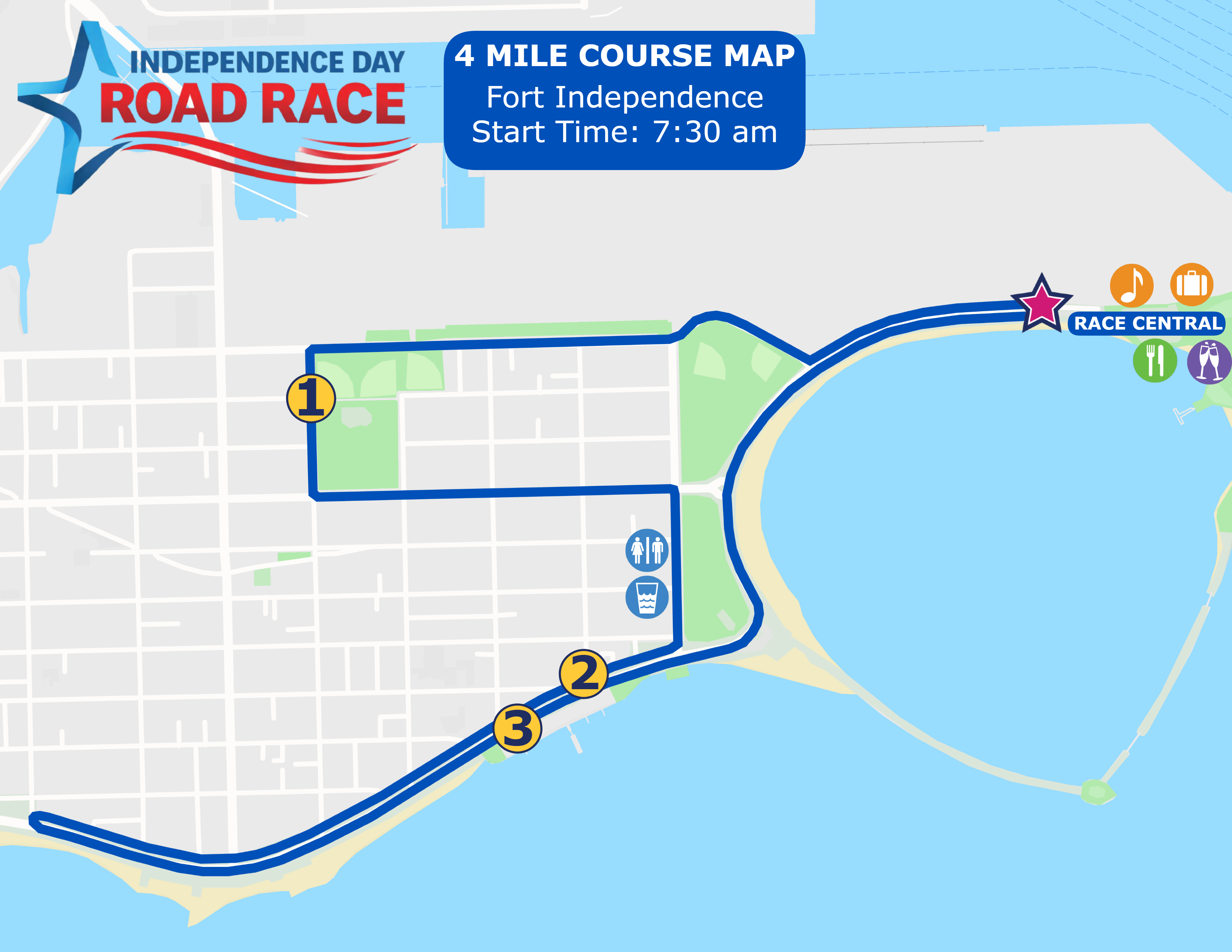 4 Mile Course Map