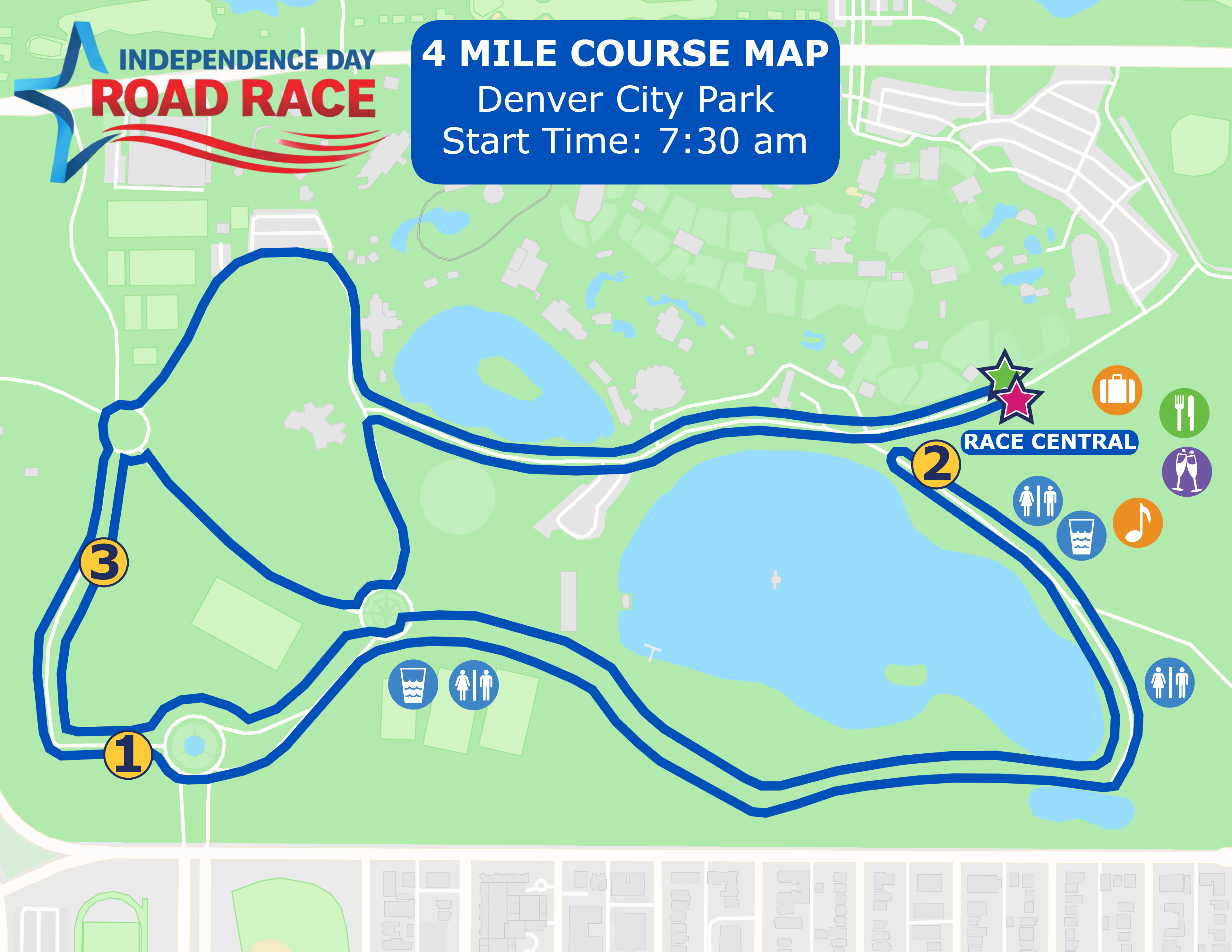 4 Mile Course Map