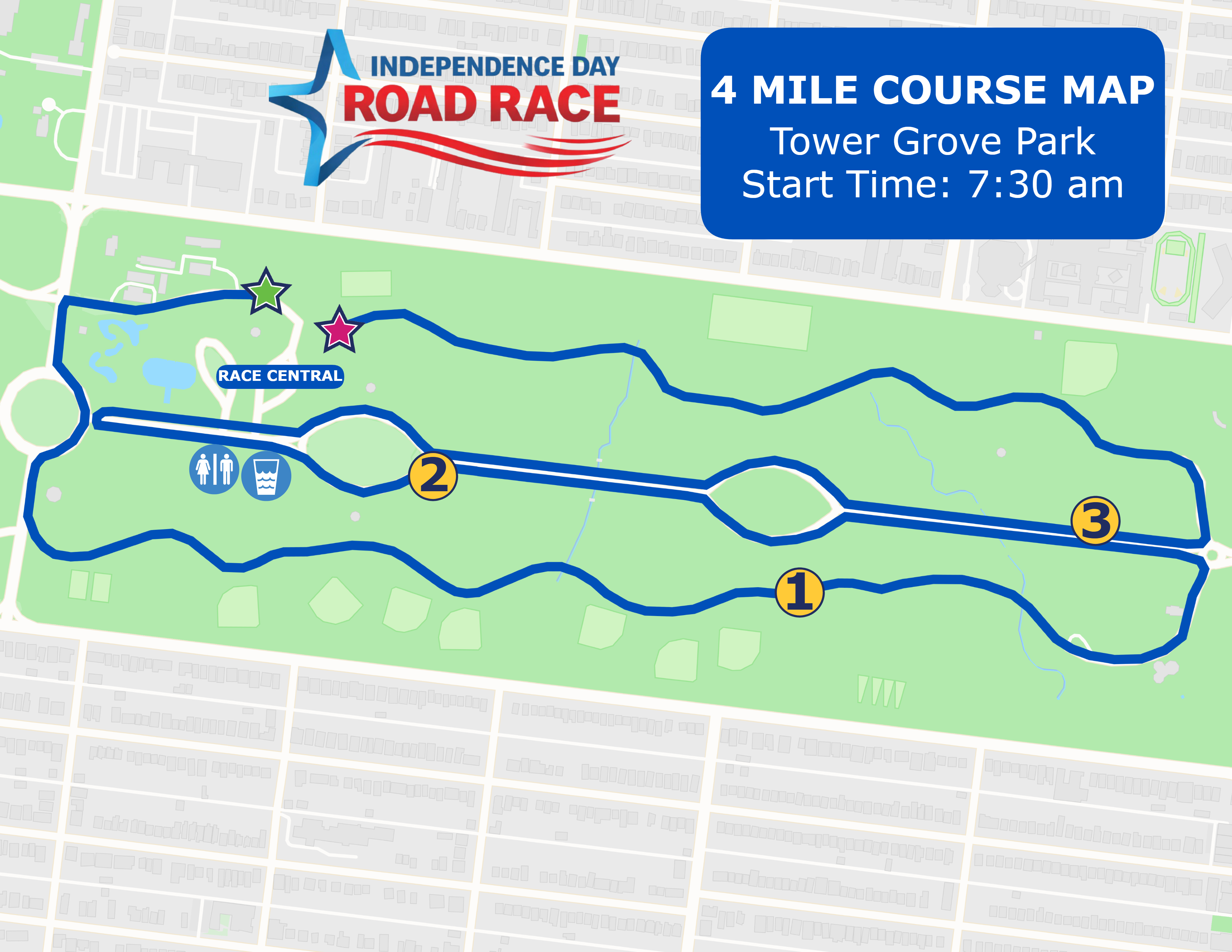 4 Mile Course Map